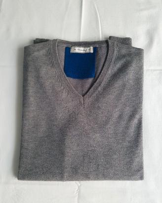 Maglione uomo Hermitage grigio scollo a V