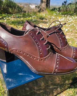 scarpe stringate Francesine marroni Calpierre N.38