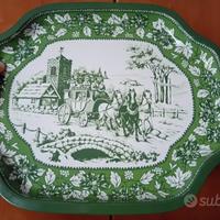 VECCHIO VASSOIO INGLESE IN METALLO VINTAGE 