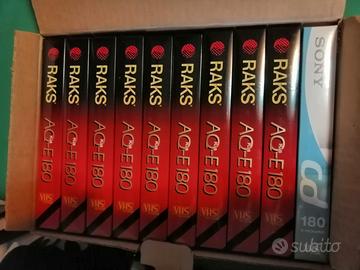 10 videocassette nuove (9 raks 1 sony) 