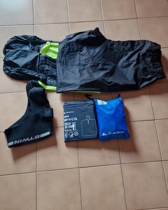 vestiario da pioggia e fredd per cicloviaggiatori 