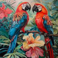 I PAPPAGALLI INNAMORATI del Maestro Vittorio Viti