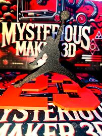 Action figure Michael Jordan Nike 3d rosso nero Fu