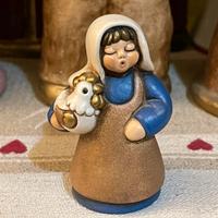 THUN Donna con Gallo Presepe Classico BLU