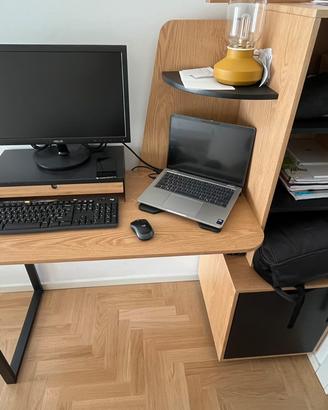 Scrivania 50x137h cm con libreria [Deghi]