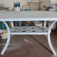 Tavolo con sedie in ferro battuto 