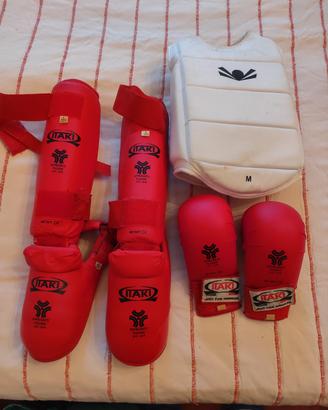 set protezioni karate kumite ITAKI (bimbi/ragazzi)