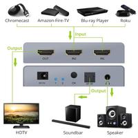 LiNKFOR 4K HDMI - Estrattore Audio e Switcher 2x1