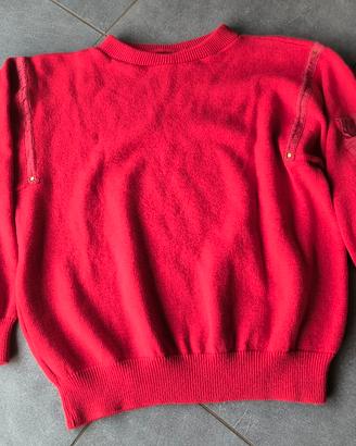 Maglione uomo rosso in lana 