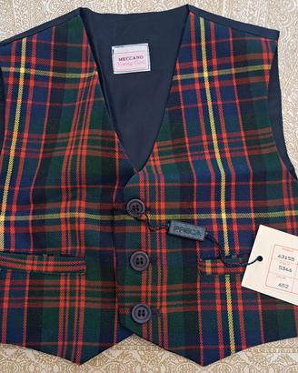 Gilet bimbo scozzese - Nuovo. 