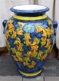 Orcio in ceramica vietrese maiolicato a mano