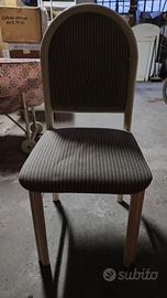 6 sedie in stoffa e legno