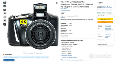 macchina fotografica NBD per VLOG e Creatori