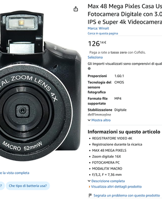 macchina fotografica NBD per VLOG e Creatori
