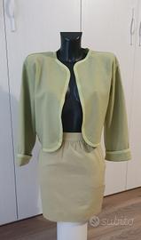 Tailleur Ungaro Parallele giacca e gonna verde