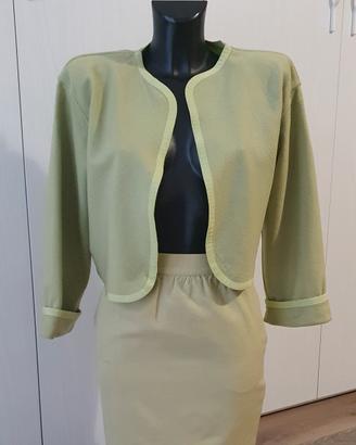 Tailleur Ungaro Parallele giacca e gonna verde