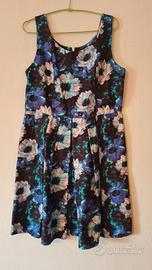 2 abiti donna turchese e fantasia TG.44