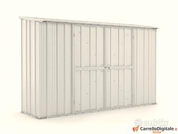 Casetta in lamiera per esterno 307x100 bianco