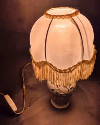 Lampada abat-jour "Capodimonte"  Vintage con frang