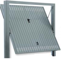 Porta basculante garage verde