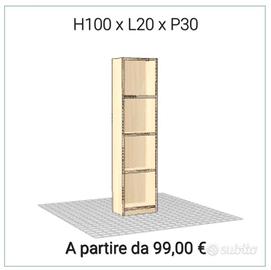 LIBRERIA ARTIGIANALE IN LEGNO SU MISURA