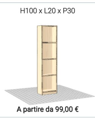 LIBRERIA ARTIGIANALE IN LEGNO SU MISURA