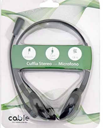 Cuffia stereo con microfono cable technologies