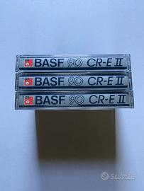 Lotto 3 Cassette audio BASF al cromo sigillate