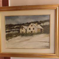 quadro con cornice dorata