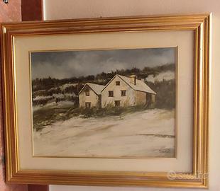 quadro con cornice dorata