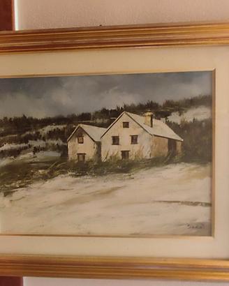 quadro con cornice dorata