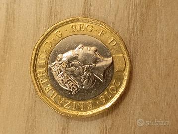 One pound Elisabetta II 2016