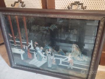 Quadro cinese con cornice