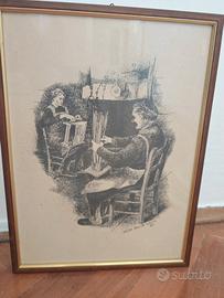 Litografia incorniciata Vittoria Barone