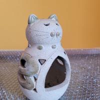 Porta candela/incenso in argilla refrattaria