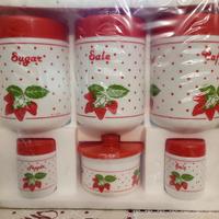 Set barattoli, vintage, da cucina.