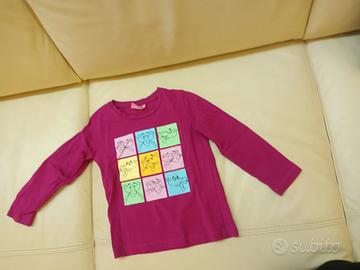 maglietta bambina  con stampa pantera rosa