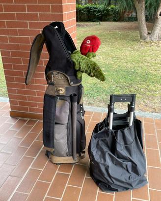 Carrello golf e sacca vintage
