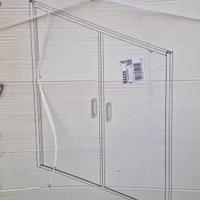 Porta per doccia a vetro 2 ante