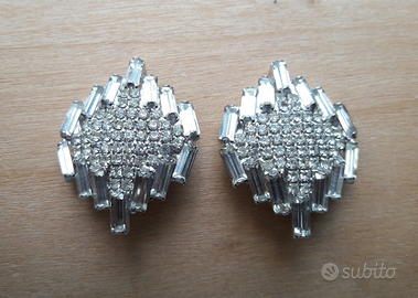 Orecchini Pave' Clips Vintage