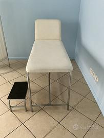 Lettino uso medico acciaio+ sgabello