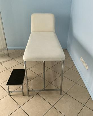 Lettino uso medico acciaio+ sgabello