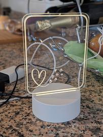 Lavagnetta acrilica con luce led