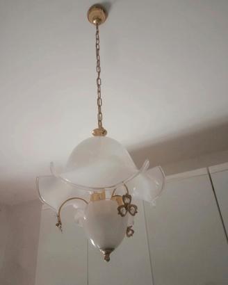 lampadario vintage in vetro di murano