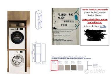 Mobile ponte lavatrice + asciugatrice