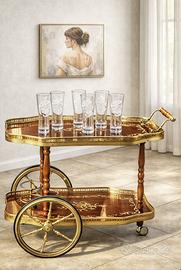 Carrello  bar  vintage perfetto per aperitivo