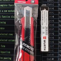 Taglierino Cutter 18 mm con 10 lame  Wurth 