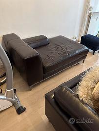 Divano Chaise longue vera pelle Ikea