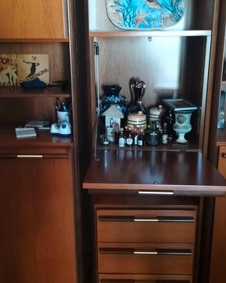 Mobile componibile anni '60 con letto a scomparsa 