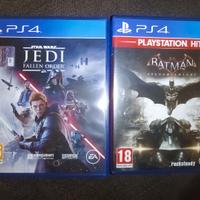 giochi PS4 Batman e Star Wars Jedi